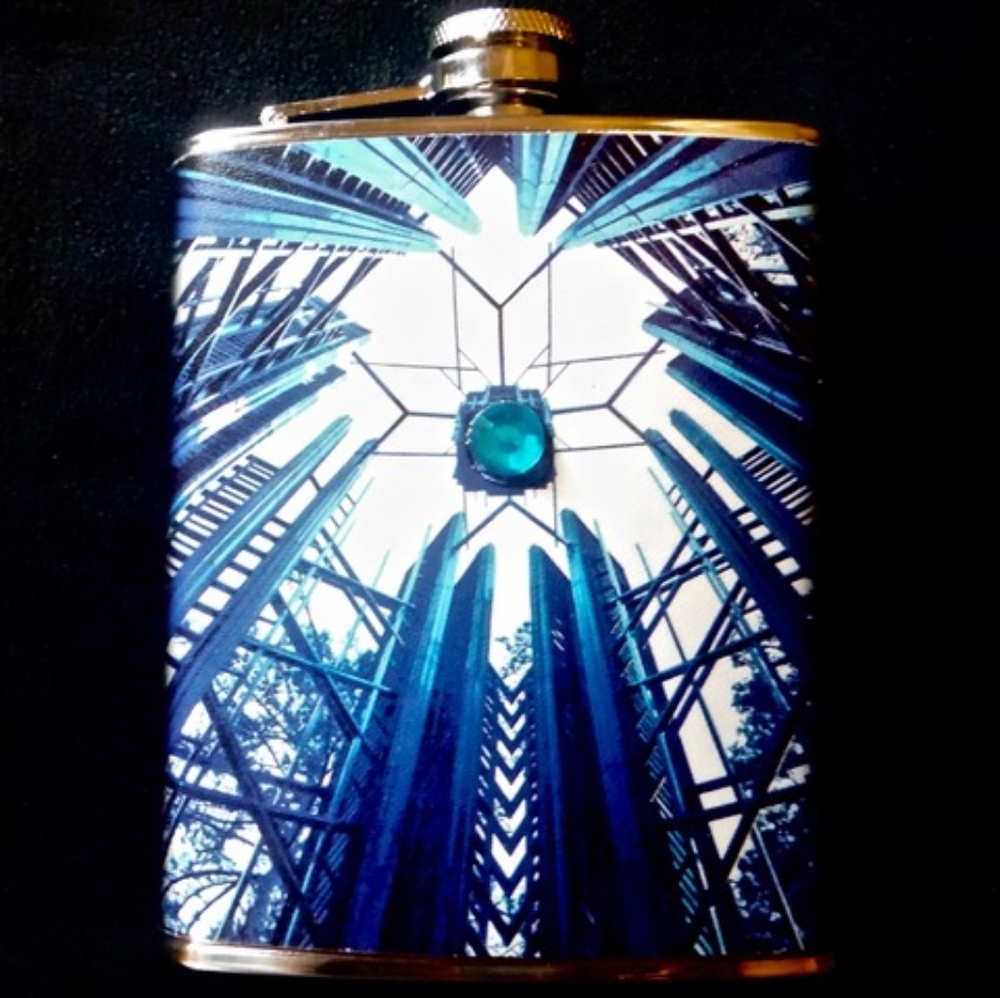 Leather Wrapped Fine Art Flask